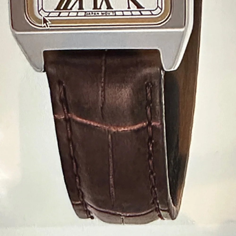 Women’s Casio Silver Case Watch with Dark Brown Strap